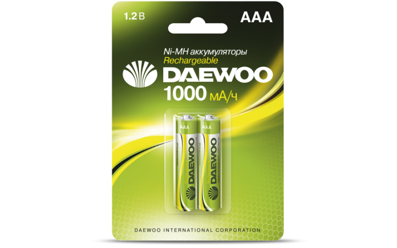 Акк. DAEWOO AAA (1000mAh) NI-MH BL-2