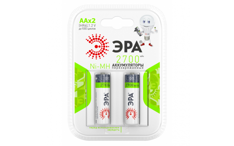 Элемент питания ЭРА HR6-2BL 2700mAh