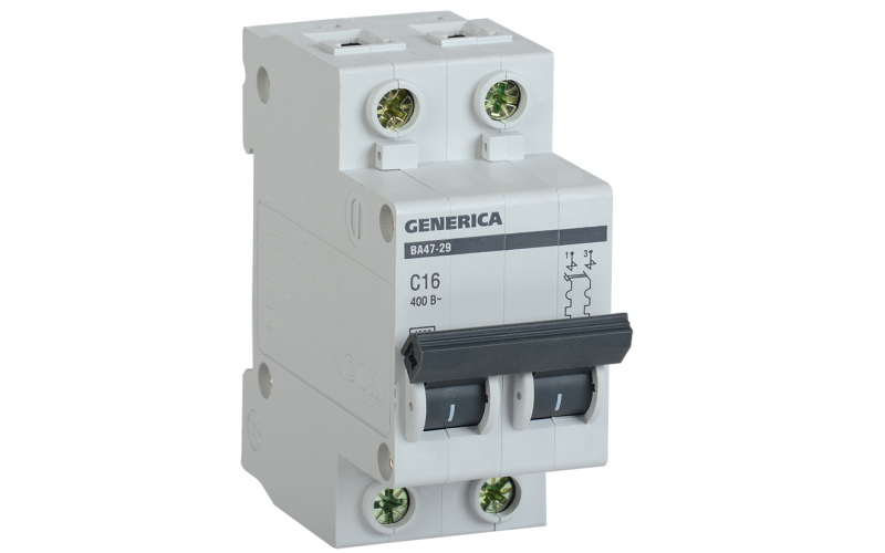 IEK GENERICA Автоматический выключатель ВА47-29 2Р 20А 4,5кА (С)