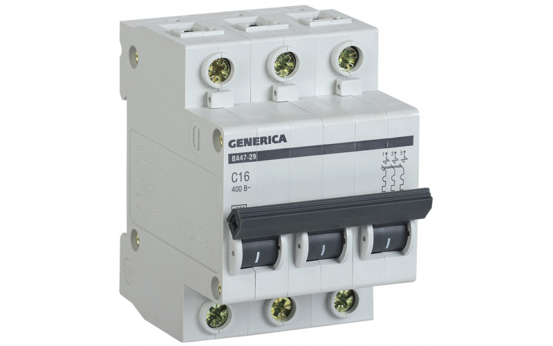 IEK GENERICA Автоматический выключатель ВА47-29 3Р 10А 4,5кА (С)
