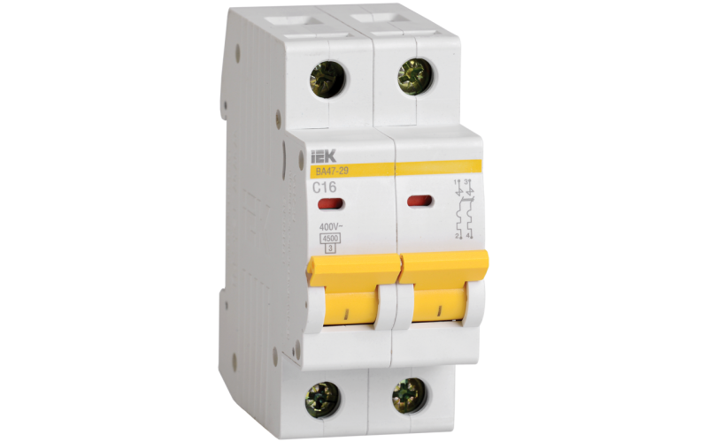 ВА47-29 2Р 20А 4,5кА х-ка С ИЭК автоматический выключатель