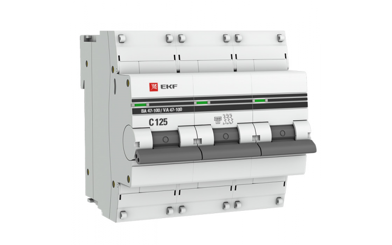 Автоматический выключатель ВА 47-100, 3P 63А 10kA EKF PROxima