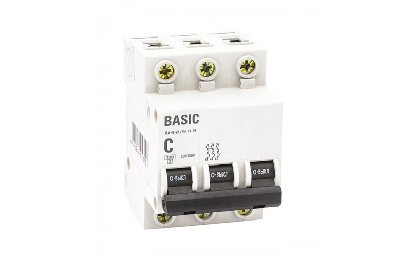 Автоматический выключатель ВА 47-29 3P 63А 4,5кА EKF Basic