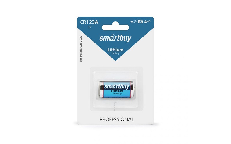 Литиевый элемент питания Smartbuy CR123A/1B (12/144)