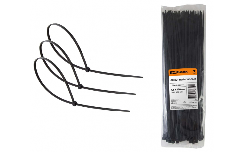 TDM Хомут 4,8х250мм нейлон (100шт)