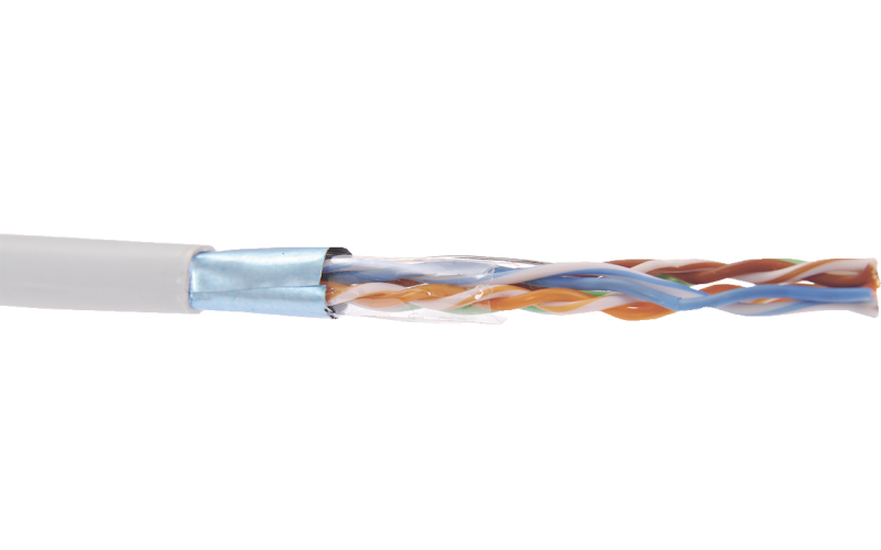 Кабель F/UTP,кат.5Е 4х2х24АWG solid,PVC, 305 м.ITK витая пара,серый