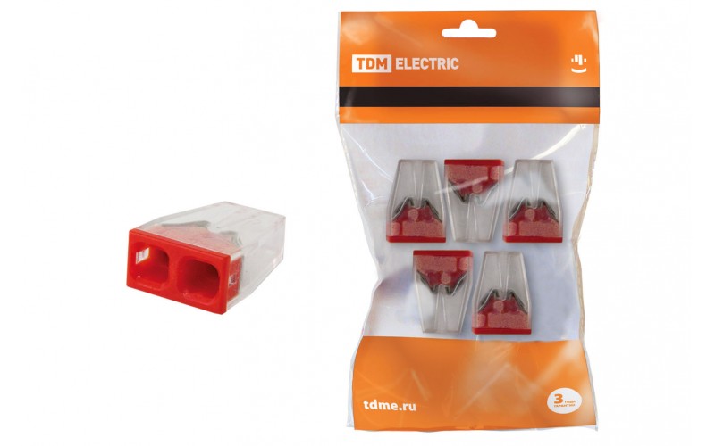 Строительно-монтажная клемма КБМ-2273-232 (2,5мм2) с пастой (5 шт/упак) TDM