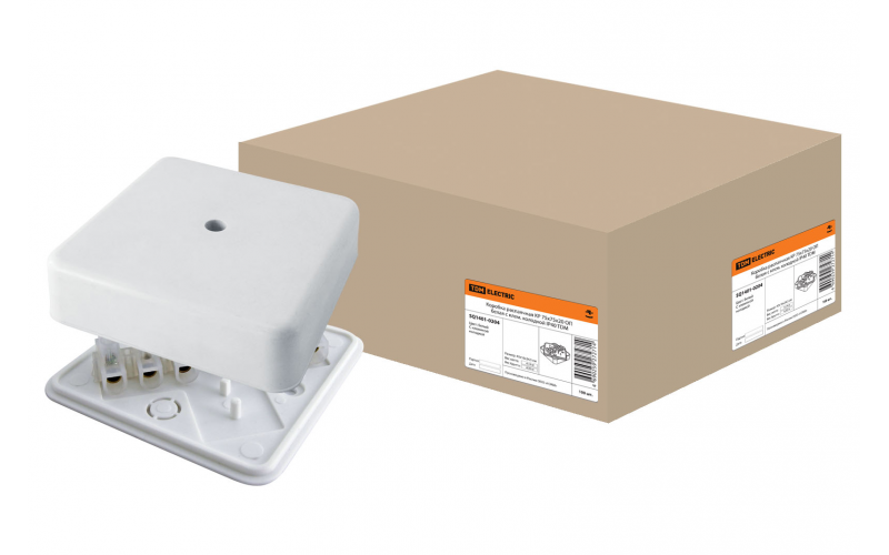 КР 75х75х20 ОП коробка распаячная с клем. колодкой белая IP40 TDM
