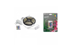 Комплект светодиодной ленты SMD5050-30 LED/м-12 В-7,2 Вт/м-IP20-RGB (5 м), 24 Вт, IR-контроллер TDM