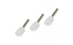 Наконечник штыревой втулочный изолированный (двойной) НШвИ (2) 0,75х10 белый (100 шт) TDM