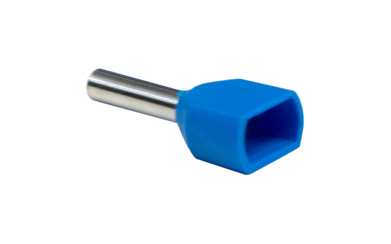 Наконечник штыревой втулочный изолированный (двойной) НШвИ (2) 2,5х12 синий (100 шт) TDM