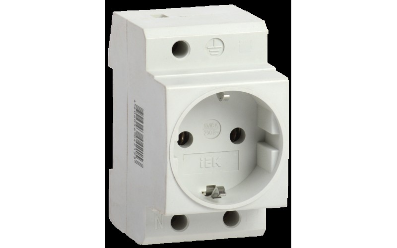 розетка РАр10-3-Оп с заземлением на DIN-рейку ИЭК