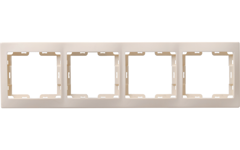 РГ-4-ККм рамка 4 местн.горизонт.КВАРТА (кремовый)