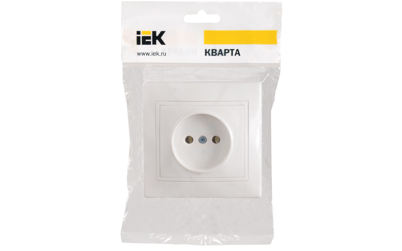 РС10-2-КБ розетка 1местн.без з/к без защ.штор.10А КВАРТА (белый)