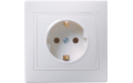 РС10-3-КБ розетка 1местн.с з/к без защ.штор.16А КВАРТА (белый)