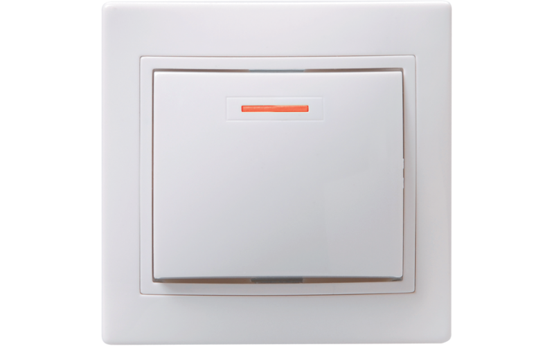 ВС10-1-1-КБ выключатель 1кл с инд.10А КВАРТА (белый)