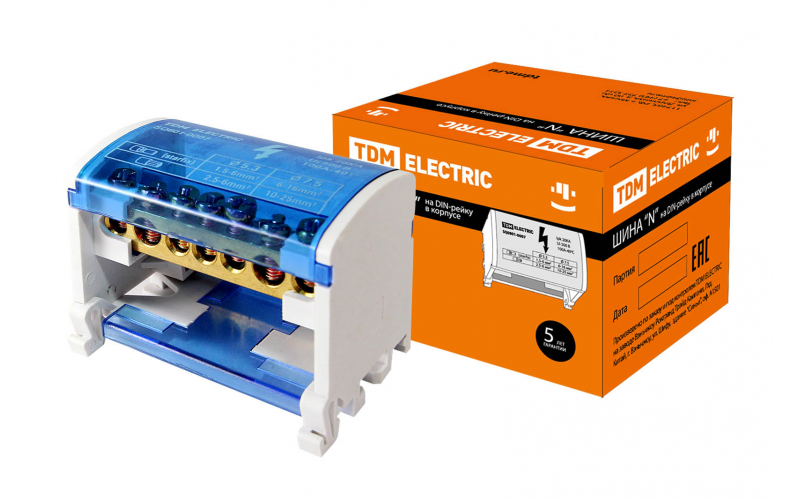 Шина N нул. на DIN-рейку в корпусе 2х7групп TDM