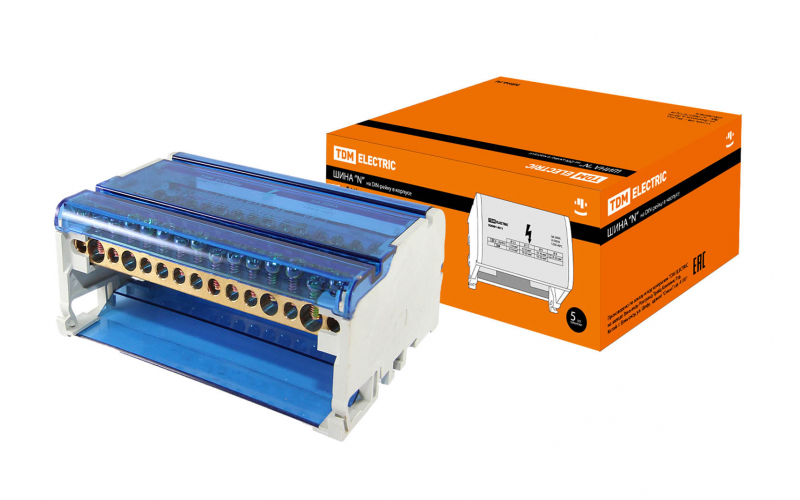 Шина N нул. на DIN-рейку в корпусе 4х11групп TDM