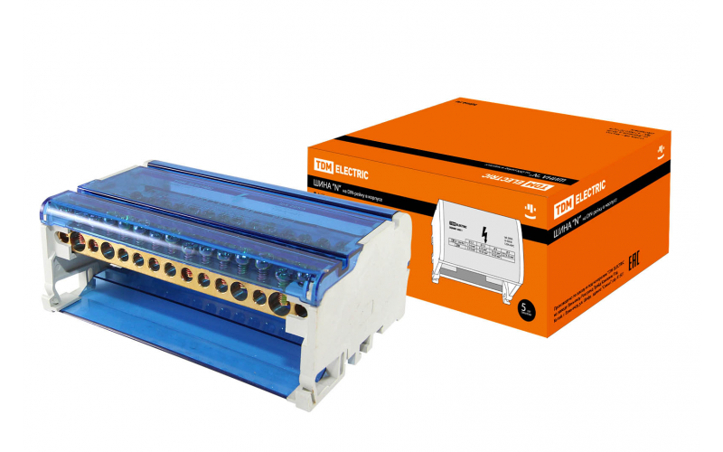 Шина N нул. на DIN-рейку в корпусе 4х15групп TDM