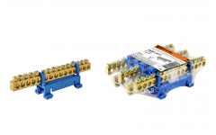 Шина N нулевая с изолятором на DIN-рейку 6x9мм стойка мал. 15 групп TDM