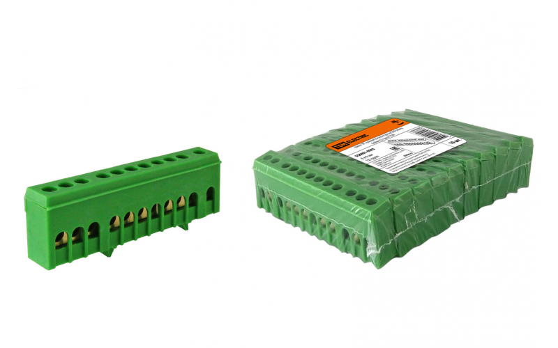 Шина N нулевая в изоляторе на DIN-рейку 6x9мм 12 групп TDM