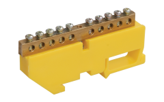 Шина PE земля на DIN-изол ШНИ-6х9-12-Д-Ж ИЭК