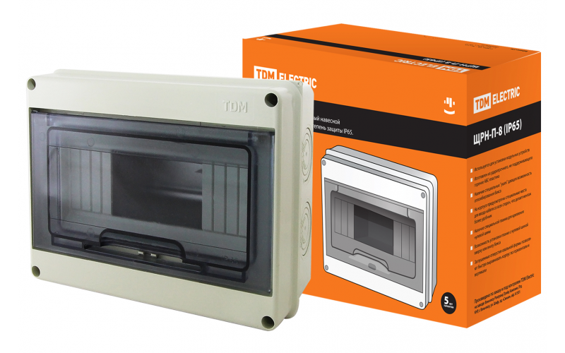 БОКС КМПн 2/8 (ЩРН-П-8) для 8мод, IP65, (197х152х89) TDM
