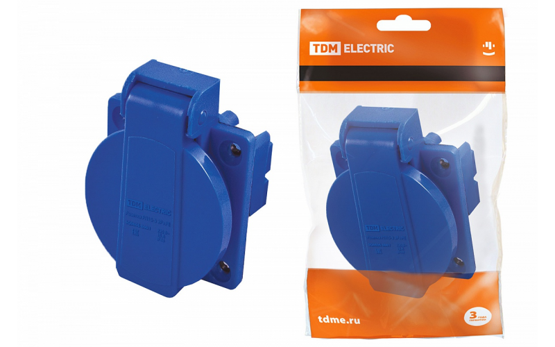 Силовая панельн. роз. РП10-3 с/у 2Р+РЕ 16А IP44 TDM