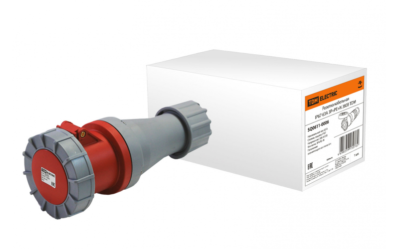 Силовая переносн.роз.235 3Р+РЕ+N 63А 380 В IP67 TDM