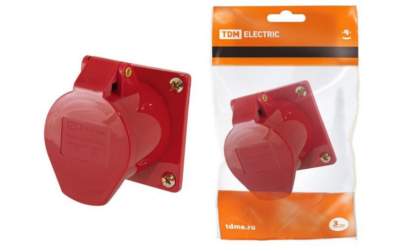 Силовая стацион.роз.с/п 425 3Р+РЕ+N 32А 380В IP44 TDM