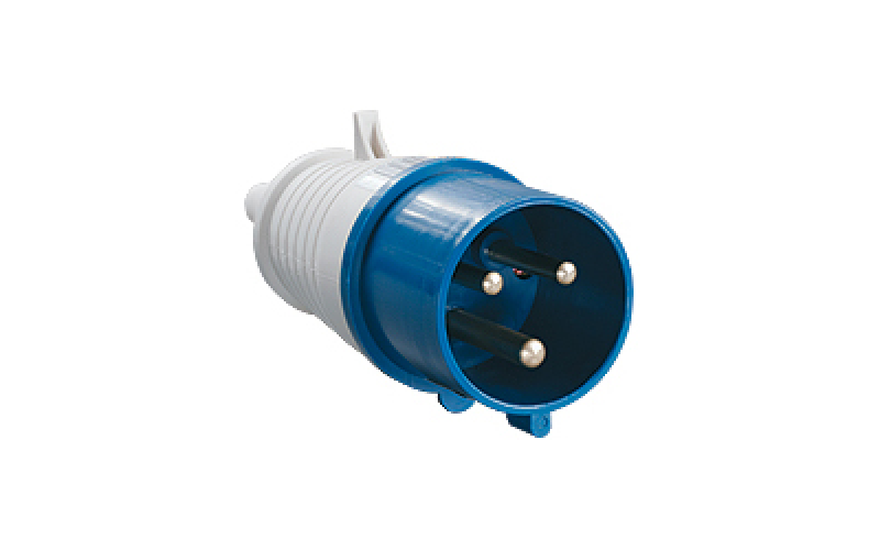 Силовая вилка 023 2Р+РЕ 32А 220В IP44 TDM