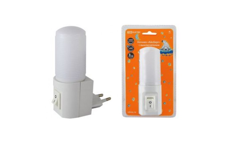 Ночник "Айсберг" с выключателем, 0,5 Вт, 220 В TDM