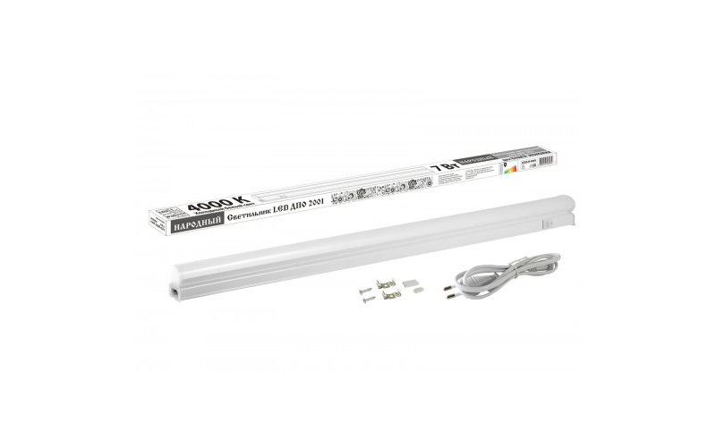 Светильник LED ДПО 2001 7 Вт, 4000К, IP40, Народный