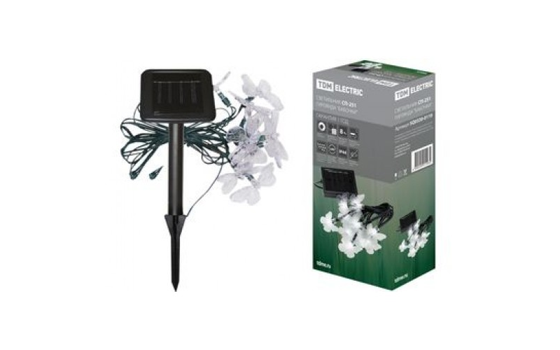 Светильник СП-251 гирлянда "Бабочки"-10, пластик, TDM