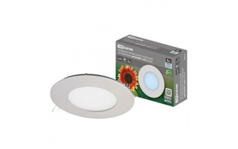 Светильник ультратонкий встраиваемый светодиодный "Даунлайт" СВО (белый) 3 Вт 4000К TDM