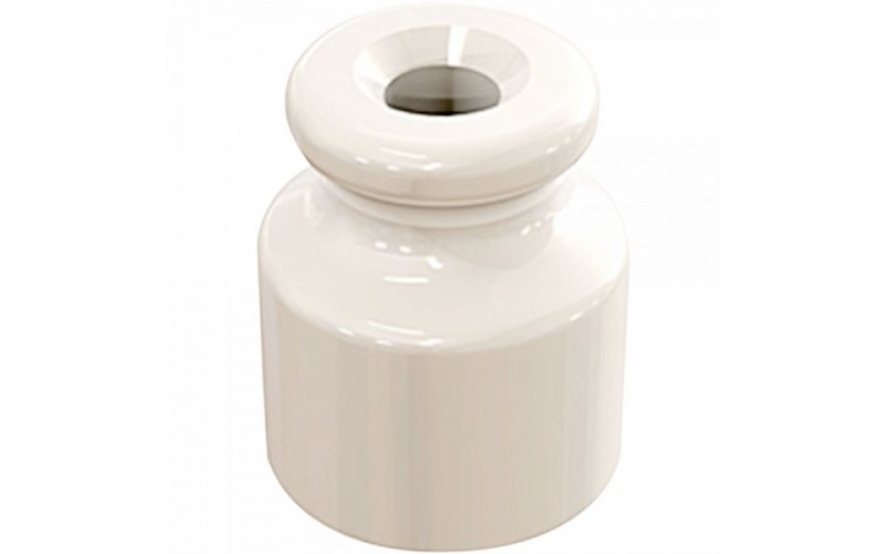 Керамический изолятор для ретро провода белый (100шт) Эко TDM