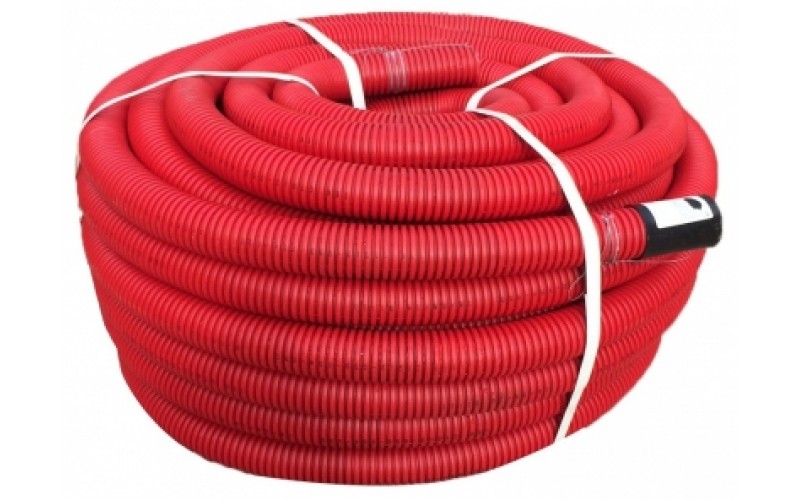 Труба гофрированная двустенная гибкая ТГД-Г-м 50, SN8, с внутр. металич. протяжкой, РБ